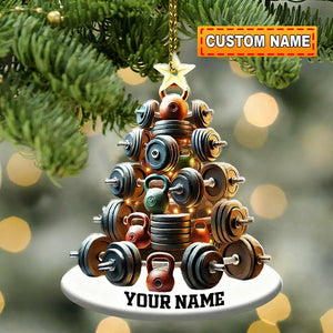 Custom Name Gym Personalized Acrylic Ornament Gymnastics Christmas Gift