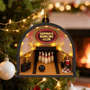 Bowling Club - Personalized Bowling Acrylic Ornament Christmas Gift