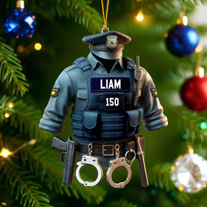 Police Uniform - Personalized Ornament Christmas Gift for Police