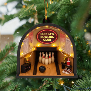 Bowling Club - Personalized Bowling Acrylic Ornament Christmas Gift