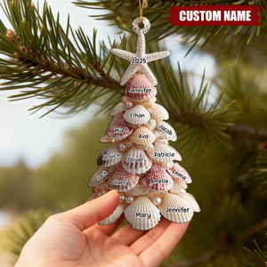 Seashell Christmas Tree - Personalized Acrylic Ornament