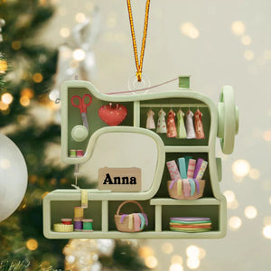 Create A Unique Sewing-Themed Ornament, Personalized Christmas Gift For Crafters