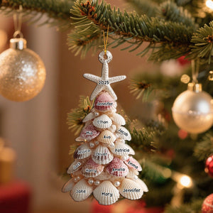 Seashell Christmas Tree - Personalized Acrylic Ornament