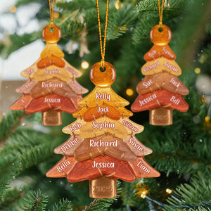 Glass Family Tree Ornament - Personalized Gifts For Family