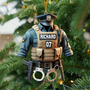 Police Uniform - Personalized Ornament Christmas Gift for Police