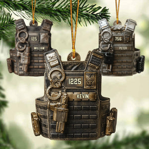 Serve & Protect - Personalized Ornament Christmas Gift for Police