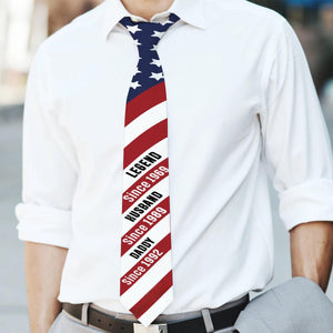 Legend Husband Daddy Grandpa - Personalized Tie Gift For Family