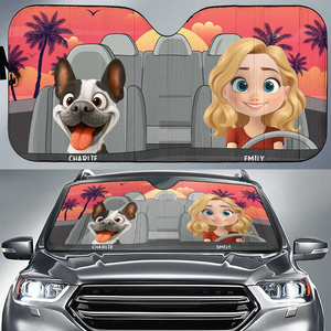 Adventures with My Dog - Personalized Car Sunshade
