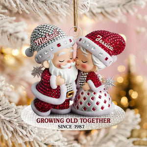 Custom Acrylic Ornament - Personalized Anniversary Christmas Wedding Gifts For Husband And Wife, Him And Her - Together, Always Merry