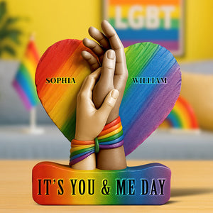 It's You & Me Day - LGBT Couple Personalized Acrylic Plaque