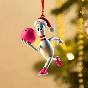 Personalized Running Bowling Ornament Bowling Lover Christmas Gift