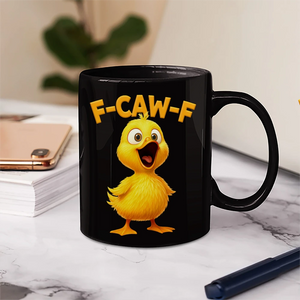 Funny Chicken F-Caw-F - Personalized Custom Coffee Mug