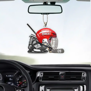 Personalized Hockey Helmet Shaped Ornament โ Gift For Hockey Lovers