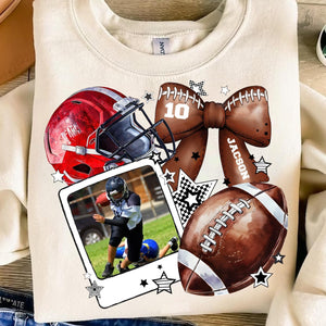 Custom Football Photo Personalized Sweatshirt Gift For Football Mom