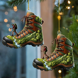 Custom Name Hiking shoes Personalized Ornament,Christmas Gift for Hiking Lovers
