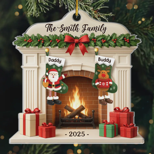 Christmas Glows Where Hearts Gather Personalized Acrylic Ornament Birthday Gifts