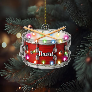 Personalized Drum Acrylic Ornament Musical Instrument Christmas Ornament