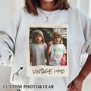 Unisex custom vintage foto- Personalized Sweatshirt
