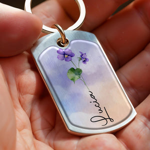 Straighten Your Crown, Queen! - Inspirational Personalized Custom Keychain - Gift For Granddaughters