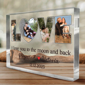 Valentineās Day Gifts Personalized Couple Love Photo Acrylic Plaque Block