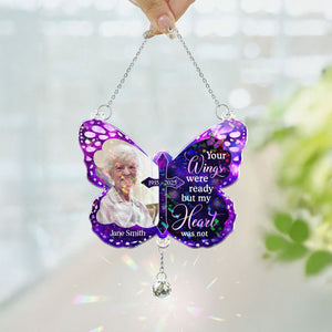 Your Wings Ready Personalized Acrylic Window Hanging Suncatcher Ornament With Crystal Ball Prism