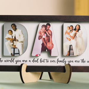 Personalized Wooden Frame for Dad with Family Photos – Father’s Day