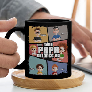 This Dad Belongs To - Personalized Mug Gift For Father, Grandpa