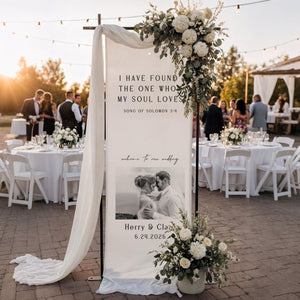 I Have Found The One Whom My Soul Loves - Personalized Wedding Welcome Sign, Custom Wedding Banner