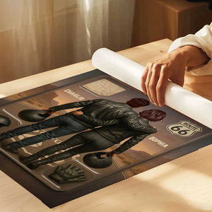 Couple Bikers Riding Partners For Life Personalized Poster Gift For Bikers