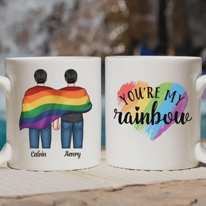 Pride Month LGBT You're My Rainbow - Personalized Mug Gift For Couple