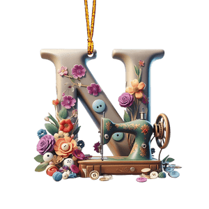 Beautiful Sewing Letter Shaped Ornament