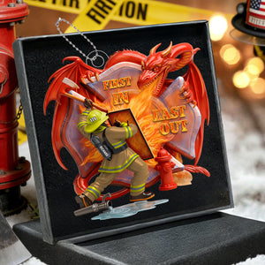 Firefighting With Fire - Personalized Acrylic Ornament Gifts For Firefighter