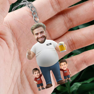It's Not Dad Bod It's Father Figure - Personalized Father Custom Acrylic Keychain