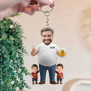 It's Not Dad Bod It's Father Figure - Personalized Father Custom Acrylic Keychain
