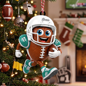 American Football Fan Gift β Personalized Cute Mascot Acrylic Hanging Ornament