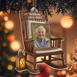 Cherish Every Memory And Love Every Moment,Personalized Rocking Chair Memorial Ornament