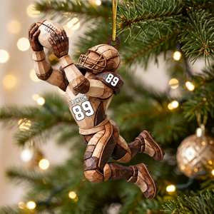 Strong One - Personalized Football Custom Shaped Ornament