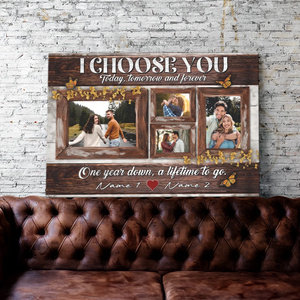 I Choose You Personalized Custom Photo & Text Canvas/Poster Gifts For Couples