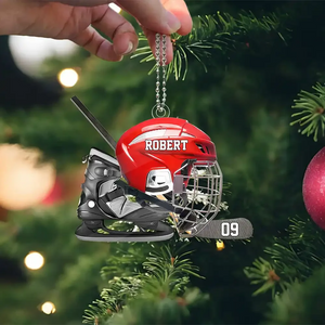 Personalized Hockey Helmet Shaped Ornament โ Gift For Hockey Lovers