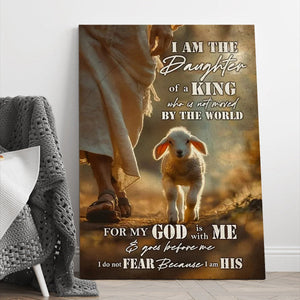 Lamb Of God I Am The Daughter Of A King - Inspirational Christian Canvas