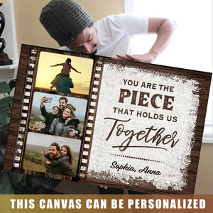 TO US YOU ARE THE WORLD – Custom Photo & Name Canvas Print For Dad, Husband