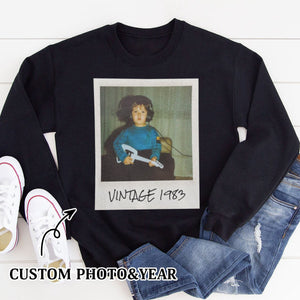 Unisex custom vintage foto- Personalized Sweatshirt