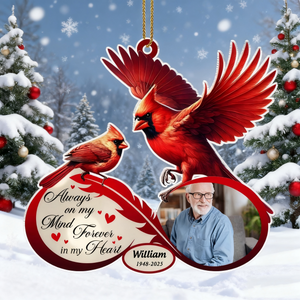 Always on my Mind Personalized Memorial Acrylic Ornament