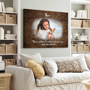 In Loving Memory Personalized Photo Canvas Memorial Gift For Dog Lover