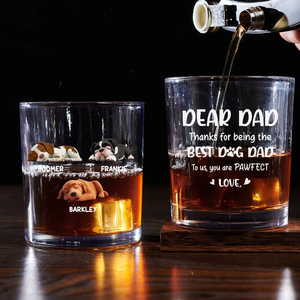Dear My Pawfect Mom/Dad - Personalized Custom Whiskey Glass