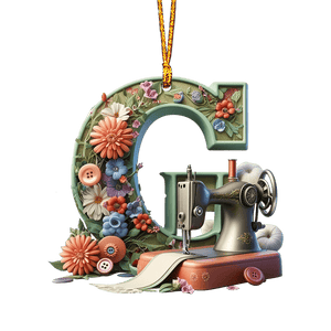 Beautiful Sewing Letter Shaped Ornament