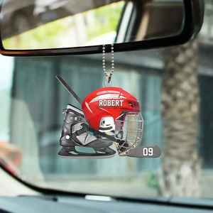 Personalized Hockey Helmet Shaped Ornament โ Gift For Hockey Lovers