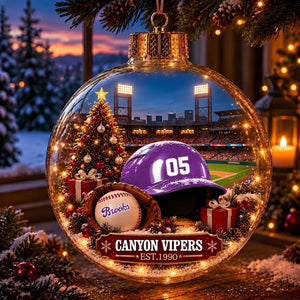 Bring the Ballpark Home —Baseball Christmas Ornament