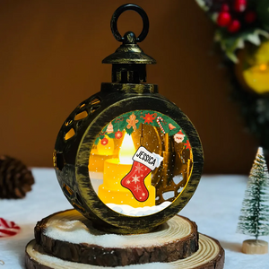 Lovely Stockings Hanging & Name Night Light - Personalized Custom Christmas Lantern