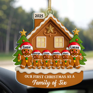 Our First Christmas As A Family Personalized House Acrylic Ornament